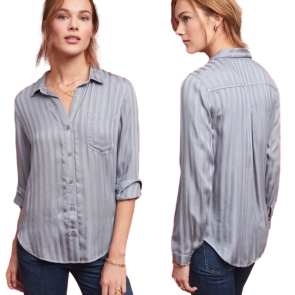 Cloth & Stone blue-grey shirt